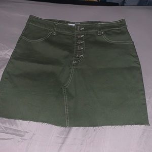 Army green Jean skirt